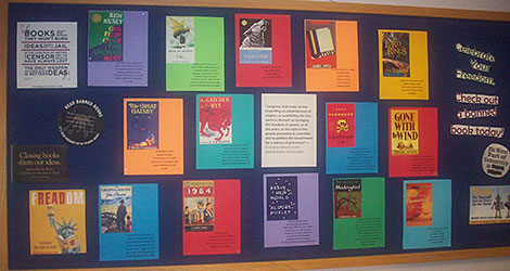 Banned Books display